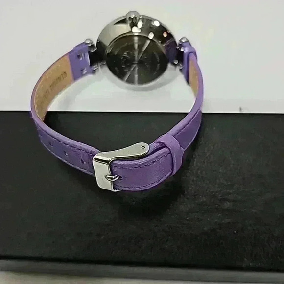 And Klein womens leather water-resistant stainless steel watch lavender … - Picture 9 of 11